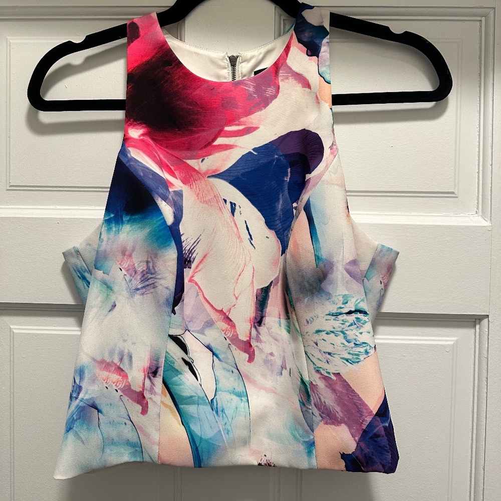 Bardot Watercolor Top